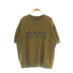 パーリーゲイツ PEARLY GATES ゴルフウエア スウェットTシャツ 半袖 プリント 4 カーキ /MY ■OS ■ECE003