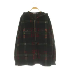 ポロ バイ ラルフローレン Polo by Ralph Lauren ボアチェックパーカー ハーフジップ 長袖 M ブラック /MY ■OS■ECD001