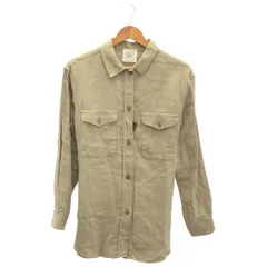 IENA LA BOUCLE (イエナラブークル) リネンコットンヘリンボンCPOシャツ ナチュラル FREE