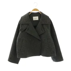 スローブ イエナ SLOBE IENA  ツイードボンディングショートコート アウター 36 グレー 黒 ダブルブレスト 23020912303040 /YM ■ECD001のサムネイル
