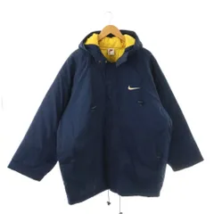 ナイキ NIKE ベンチコート ナイロンジャケット フード 中綿 M ネイビー /MY ■OS ■ECD001