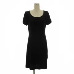 トゥービーシック TO BE CHIC ワンピース ベロア ひざ丈 半袖 40 ■ECE003