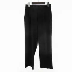 ユニクロ UNIQLO 24年製 Ｍ タック ワイドパンツ スラックス 221-469855 ブラック 黒  無地 ボトムス