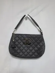 グレー キルティング タッセル ショルダーバッグ 0319