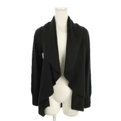 ナラカミーチェ NARA CAMICIE カーディガン 1 黒 ブラック ショールカラー トッパー 長袖 リブ編み /MN43 ■ECA002