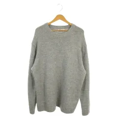 ザラ ZARA ニット セーター XL グレー 無地 丸首 長袖 /MN23 ■GY58