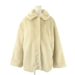 フーズフーチコ who's who Chico ショートコート F ライトベージュ フェイクファー 襟付き 長袖 /AO7 ■ECA002