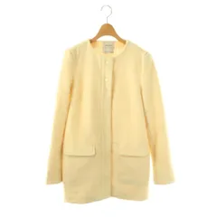 ザラ ベーシック ZARA BASIC ノーカラージャケット アウター ワンカラー ウール混 S アイボリー /BB ■ECC001のサムネイル