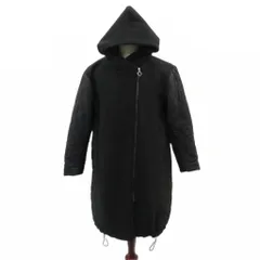 アズールバイマウジー AZUL by moussy 中綿コート ロング丈 M 黒 ブラック フード付き 切替 /SM31 ■ECA001