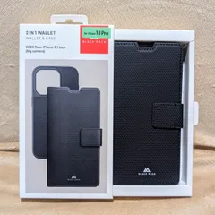 【新品】BLACK ROCK iPhone 15 Pro 手帳型ケース ブラック