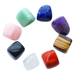 天然水晶 ヒーリングストーン 8点セット ローズクォーツ タイガーアイ ピンクアメジスト 紫水晶 パワーストーン 7つのチャクラストーン 8種類 癒し 数量限定