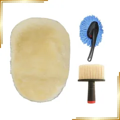 【新品】 洗車セット3点セット 洗車用品 洗車ブラシ 洗車グローブ スポンジ ムート手袋 洗車グッズ 小型車 ディティールブラシ 傷防止 ボディ用 ホイール用 筆 隙間 車体/車の内装に適用 洗車用品セット バイク用品 便利 柔らかい 豚毛 換気口 乾湿両 1