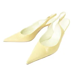 ブルーノマリ BRUNO MAGLI ポインテッドトゥ ヒール パンプス パテント イタリア製 35 約22.0㎝ 小さいサイズ ベージュ ■YHS4