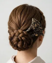 【新品】【簪 かんざし バチ型  金箔/銀箔に黒】ばち型 髪飾り 浴衣 着物 和装 ヘアピン 結婚式 リボン コーム パール ピン 成人式 花魁 訪問着 ヘアセット 鼈甲 ヘアセット ヘアアクセサリー 大きい おしゃれ 振袖