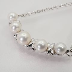 ケース付】 MIKIMOTO あこや真珠 ネックレス 5粒 リーフ SV - メルカリ