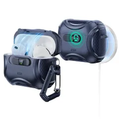ESR AirPods Pro3 ケース（2025）MagSafe充電 USB-Cケーブル対応 落下衝撃保護 片手で簡単オープン キズ防止 AirPods Pro 第3世代 エアーポッズプロ3用 Cyberシリーズ ブルーｍａ