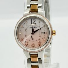 美品SEIKO ルキア ダイヤ チタン腕時計 SSQW007電波ソーラー 11P