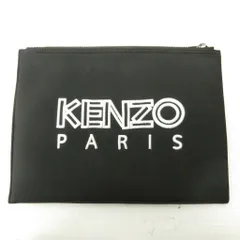 ケンゾー KENZO 美品 セカンドバッグ クラッチバッグ ロゴ トラ 刺繍 黒 ブラック 0107のサムネイル