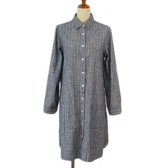 メルローズ クレール melrose CLAIRE 浜島直子 ワンピース シャツワンピ ストライプ 青 ブルー