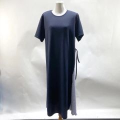 Eight Concept 2025 半袖 ロング丈ワンピース ネイビー 最高 F ヴィンテージ