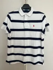 ポロ ラルフローレン ストライプ 半袖 カラーTシャツ (M / Custom Fit)