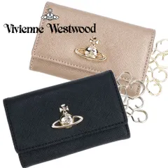 Vivienne Westwood ヴィヴィアンウエストウッド キーケース 4連 サフィアーノ ブラック ゴールド オーブ 本革 レザー キーリング スマートキーケース 51020001