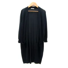 テチチ Te chichi カーディガン ロング丈 前開き 無地 M 紺 ネイビー /SY32
