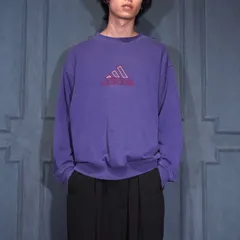 90's EU VINTAGE adidas LOGO EMBROIDERY DESIGN SWEAT SHIRT/90年代ヨーロッパ古着アディダスロゴ刺繍デザインスウェット