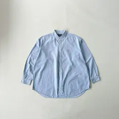 【極太・90s】ラルフローレン BLAKE オックスフォードシャツ サックスブルー XXL ボタンダウン