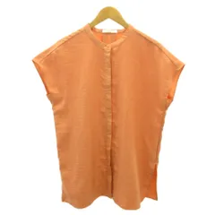 ショコラフィネローブ chocol raffine robe 美品 チュニック カットソー ノースリーブ F オレンジ 0204