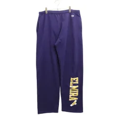 【中古B】90s 00s CHAMPION チャンピオン L メンズ カレッジロゴ スウェットパンツ エルマイラ大学 紫 中古B 古着
