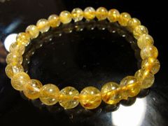 アクセサリー美しい黄色い琥珀の彫刻ビーズブレスレット 金運アップ色 