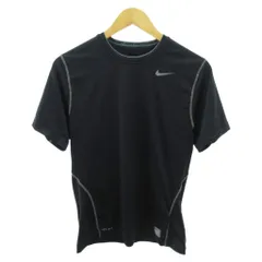 ナイキ NIKE ドライフィット DRY-FIT 美品 Tシャツ スウォッシュ ロゴ プリント 半袖 L 黒 ブラック 1121