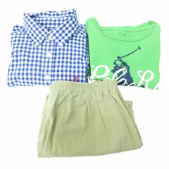 ポロ ラルフローレン POLO RALPH LAUREN 3点セット 子ども服 BDシャツ Tシャツ ショートパンツ ロゴ 刺繍 ポニー 140cm マルチカラー /HO