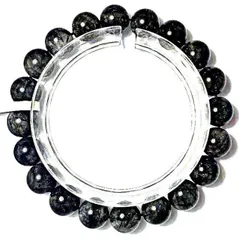 ★定価375万円★繁栄を呼ぶ★35A天然水晶★ブラックルチルブレスレッ超巨大10mm★A686