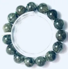 定価238万円★天然水晶45Aグリーンルチル★パワーストーン 幸運 高級 お守り 巨大約15mm ★A1824