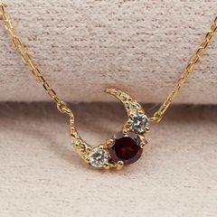 ヴァンドーム青山 K18 ガーネット ダイヤモンド ネックレス 箱付