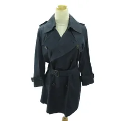 ビューティフルピープル beautiful people ユナイテッドアローズ トレンチコート スプリング 裏地 総柄 ロング丈 130 紺 ネイビー 0917 ■YHS4