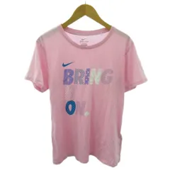 ナイキ NIKE ドライフィット DRY-FIT Tシャツ ロゴ プリント 半袖 XL ピンク 1011 ■YHS6