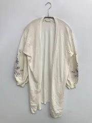 WILLSELECTION ウィルセレクション カーディガン/ボレロ M アイボリー コットン 無地 刺繍 ロング丈 長袖