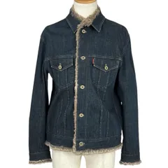 バーバリーブラックレーベル BURBERRY BLACK LABEL ロゴボタン デニムジャケット Gジャン ファー アウター その他ジャケット ブルー メンズ 【中古】