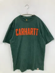 Carhartt カーハート Tシャツ/カットソー S グリーン 前面プリント ブランドロゴ ミドル丈 半袖 クルーネック(丸首)