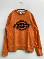 Dickies ディッキーズ スウェット M オレンジ スウェット 裏起毛 前面プリント ブランドロゴ 長袖