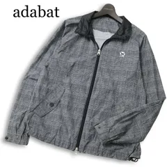 adabat アダバット ゴルフ 春夏 ロゴ刺繍★ グレンチェック ダブルジップ ジャケット ブルゾン 日本製 Sz.48 メンズ グレーのサムネイル
