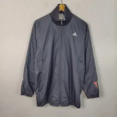 adidas アディダス ジップアップジャケット ロゴプリント ブラック XOサイズ メンズ 古着 スポーツMIX ストリート