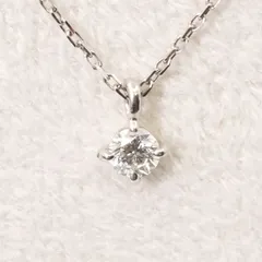 エテ 1P ダイヤ 0.06ct プラチナ ブライトネックレス/24-4706S