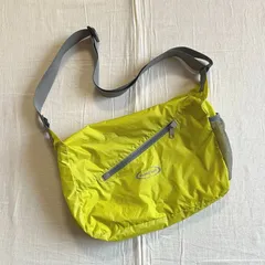 希少　廃番品　archive　mont-bell　モンベル　1123588　ポケッタブル　ライトショルダーバッグ　ボディバッグ　サークルロゴプリント　軽量　シトロンイエロー×グレー　メッシュポケット　肩紐調節可能　Mサイズ　アウトドア　テック　C-BOY