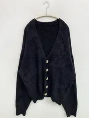 カーディガン/ボレロ L ブラック ナイロン 無地 ミドル丈 長袖