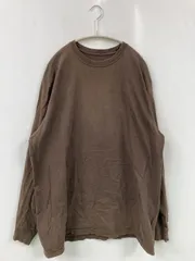 Carhartt カーハート Tシャツ/カットソー L ブラウン 無地 バックプリント ブランドロゴ ミドル丈 長袖 クルーネック(丸首)