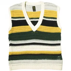 BATONER x UNITED ARROWS バトナー ユナイテッドアローズ 23SS 別注 日本製 オーバーボーダーニットベスト BN-23SL-058 Free Murti セーター コットン Vネック トップス g22410